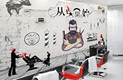 Kuaför Duvar Kağıdı Kaplama